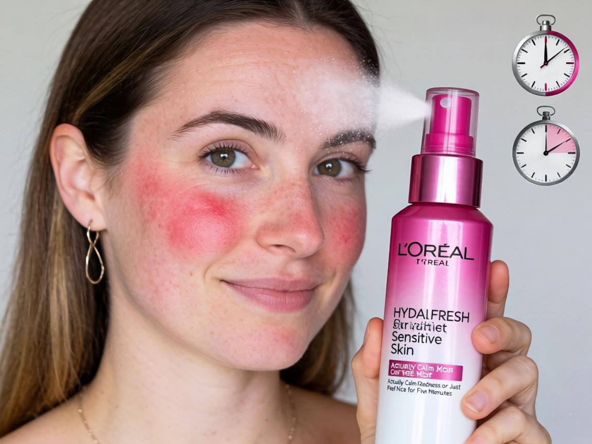 Does L’Oréal Hydrafresh Sensitive Skin Mist Actually Calm Redness or Just Feel Nice for Five Minutes_