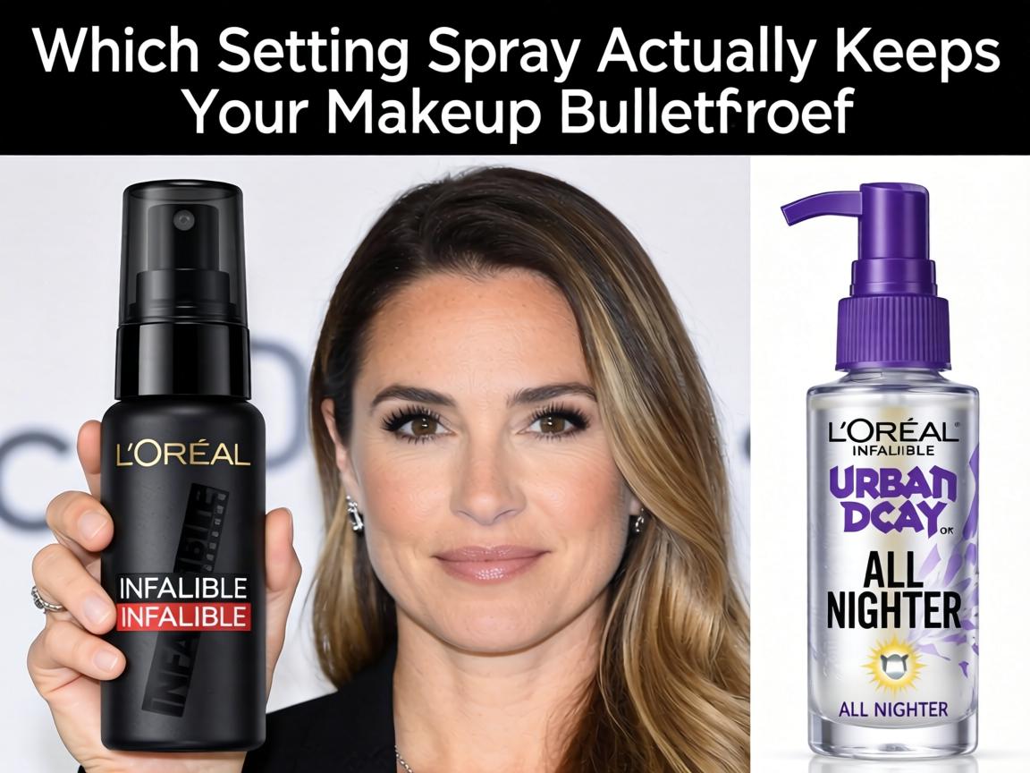 Which Setting Spray Actually Keeps Your Makeup Bulletproof_ L'Oréal Infallible or Urban Decay All Nighter_