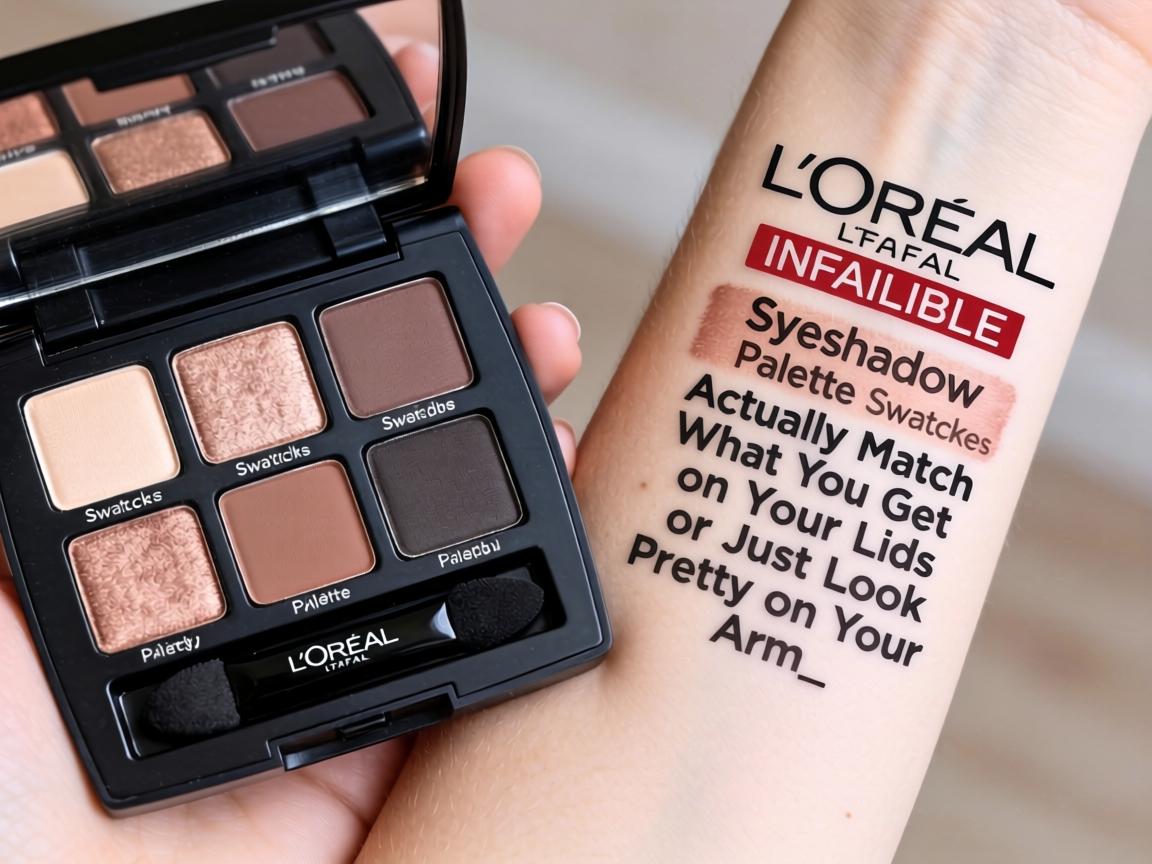 Do L’Oréal Infallible Eyeshadow Palette Swatches Actually Match What You Get on Your Lids or Just Look Pretty on Your Arm_
