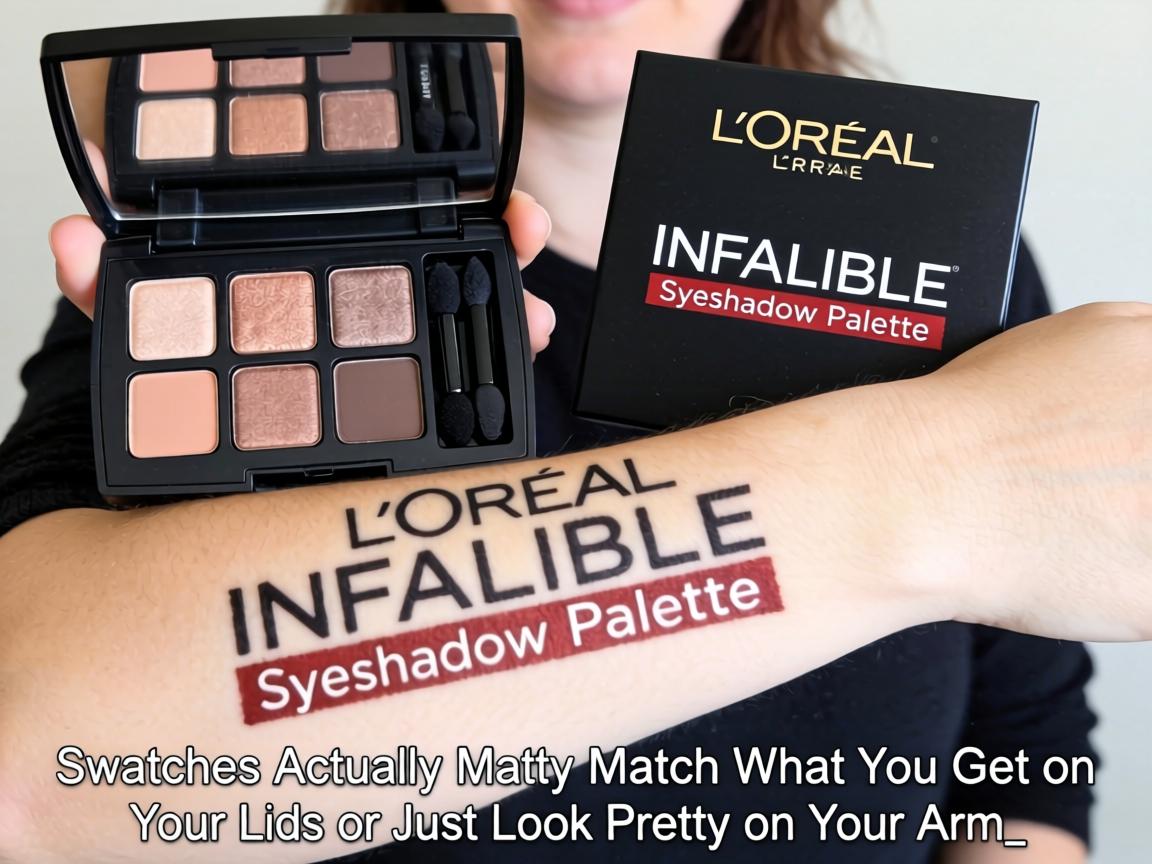Do L’Oréal Infallible Eyeshadow Palette Swatches Actually Match What You Get on Your Lids or Just Look Pretty on Your Arm_