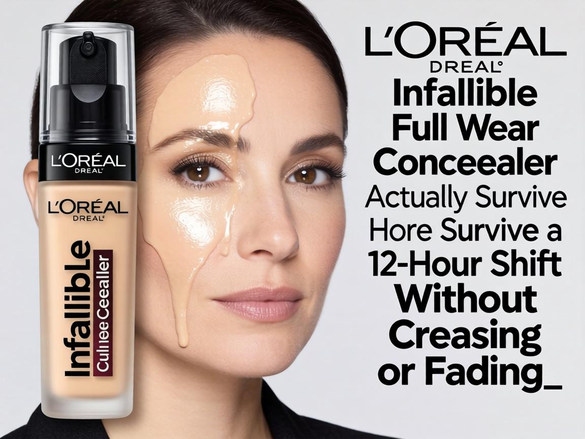 Does L'Oréal's Infallible Full Wear Concealer Actually Survive a 12-Hour Shift Without Creasing or Fading_