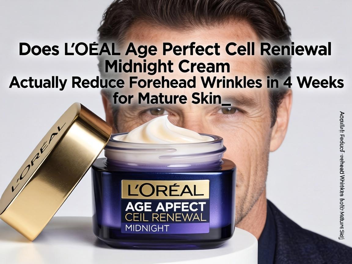 Does L'Oreal Age Perfect Cell Renewal Midnight Cream Actually Reduce Forehead Wrinkles in 4 Weeks for Mature Skin_
