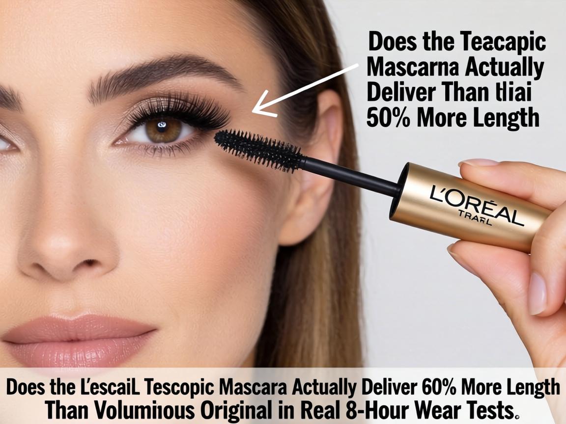 Does the L'Oreal Telescopic Mascara Actually Deliver 60% More Length Than Voluminous Original in Real 8-Hour Wear Tests_