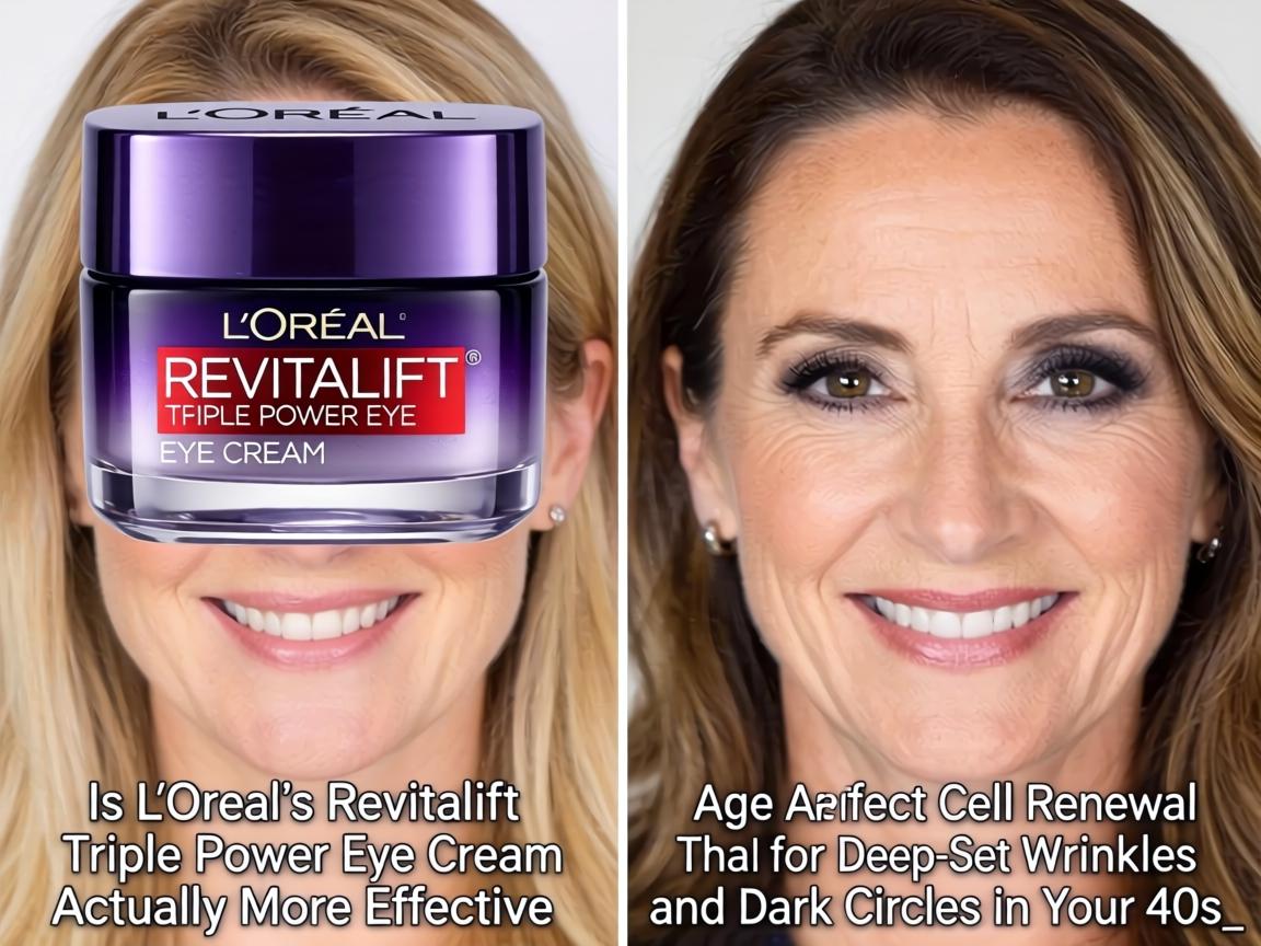 Is L'Oréal's Revitalift Triple Power Eye Cream Actually More Effective Than Age Perfect Cell Renewal for Deep-Set Wrinkles and Dark Circles in Your 40s_