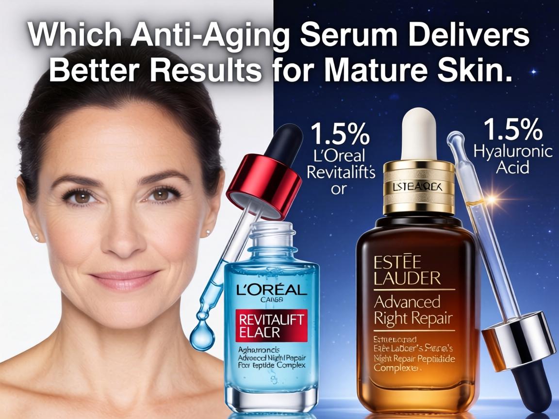 Which Anti-Aging Serum Delivers Better Results for Mature Skin_ L'Oréal Revitalift's 1.5% Hyaluronic Acid or Estée Lauder's Advanced Night Repair Peptide Complex_