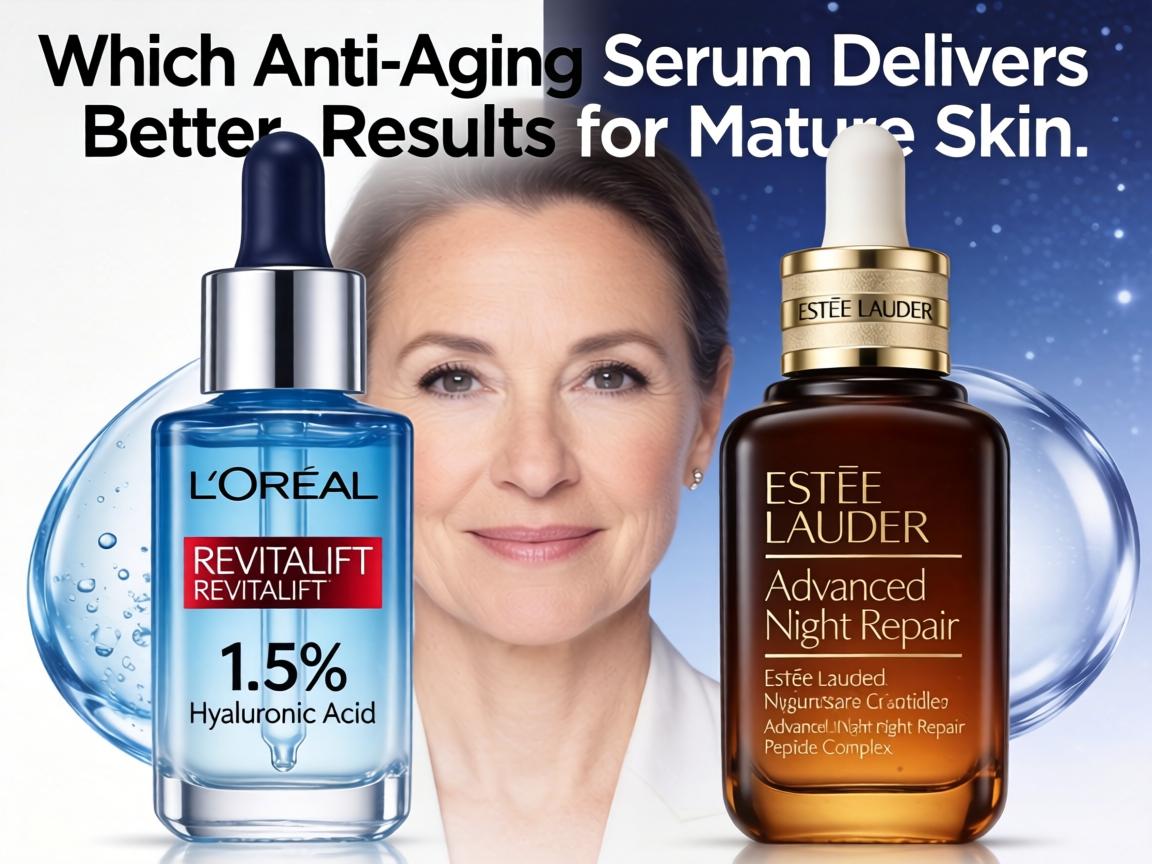 Which Anti-Aging Serum Delivers Better Results for Mature Skin_ L'Oréal Revitalift's 1.5% Hyaluronic Acid or Estée Lauder's Advanced Night Repair Peptide Complex_