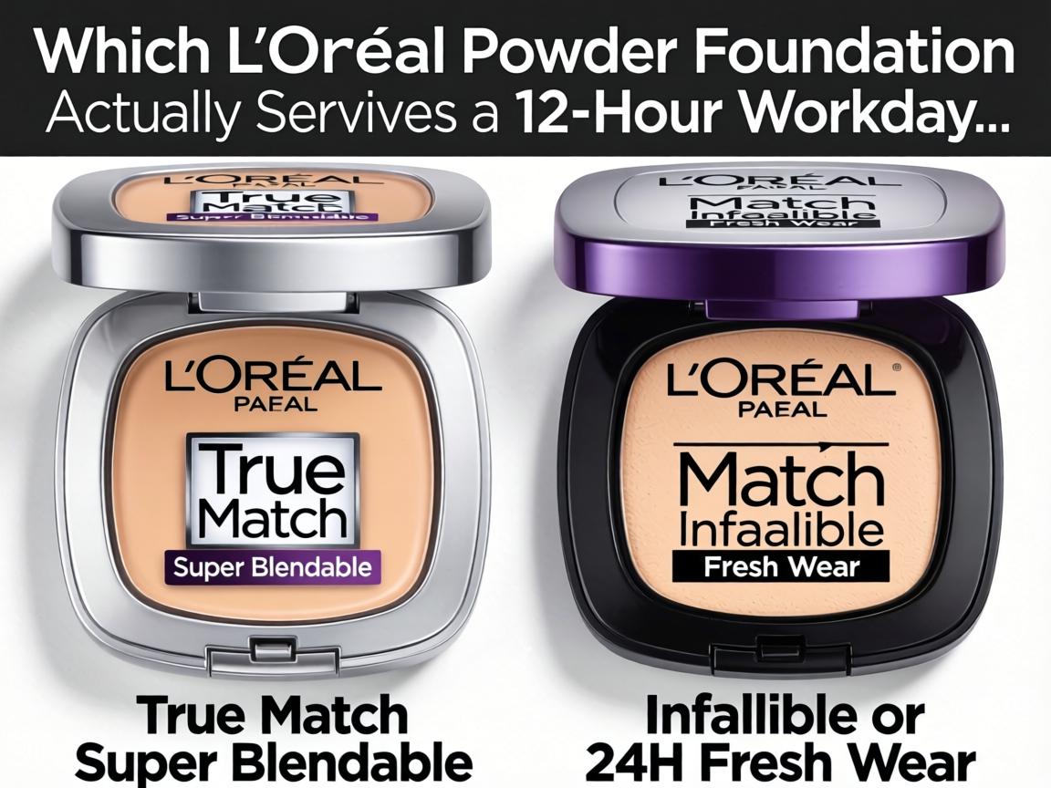Which L'Oréal Powder Foundation Actually Survives a 12-Hour Workday_ True Match Super Blendable or Infallible 24H Fresh Wear_