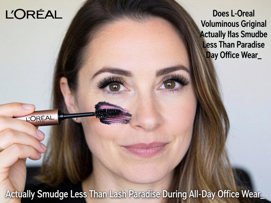 Does L'Oréal Voluminous Original Actually Smudge Less Than Lash Paradise During All-Day Office Wear_