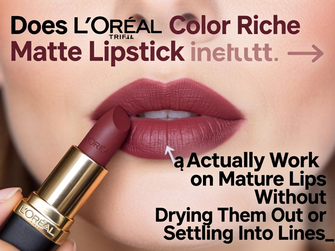 Does L’Oréal Color Riche Matte Lipstick Actually Work on Mature Lips Without Drying Them Out or Settling Into Lines_