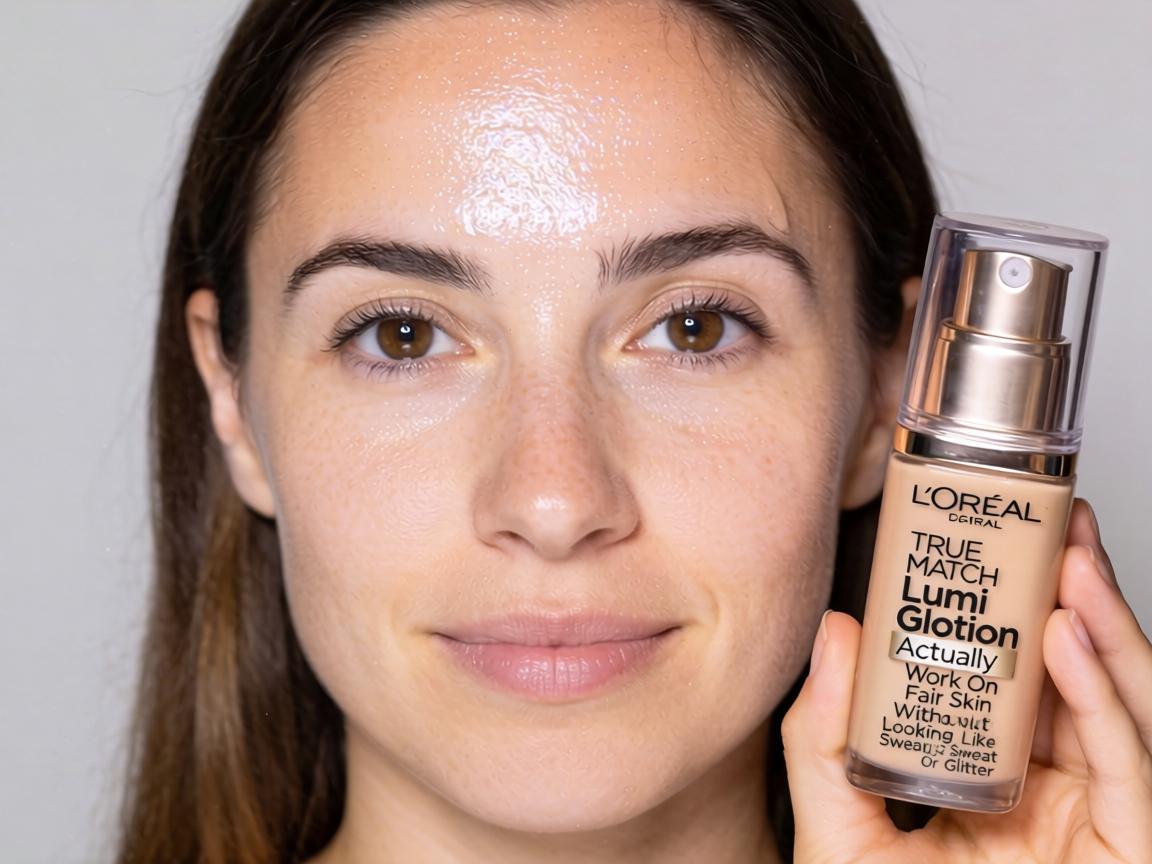 Does L'Oréal True Match Lumi Glotion Actually Work On Fair Skin Without Looking Like Sweat Or Glitter_