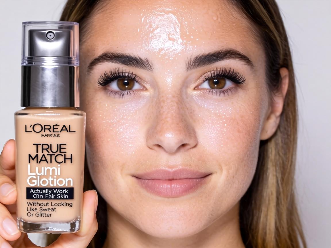 Does L'Oréal True Match Lumi Glotion Actually Work On Fair Skin Without Looking Like Sweat Or Glitter_
