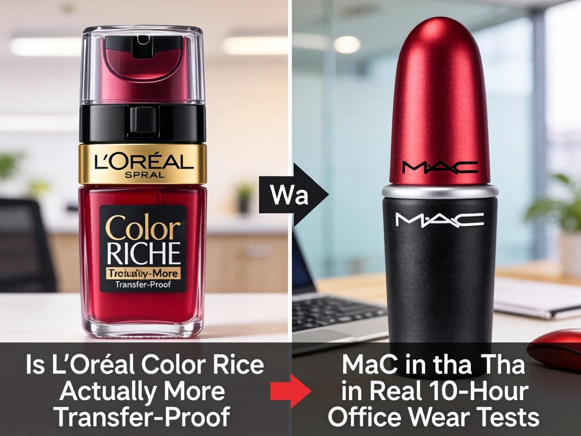 Is L'Oréal Color Riche Actually More Transfer-Proof Than MAC in Real 10-Hour Office Wear Tests_