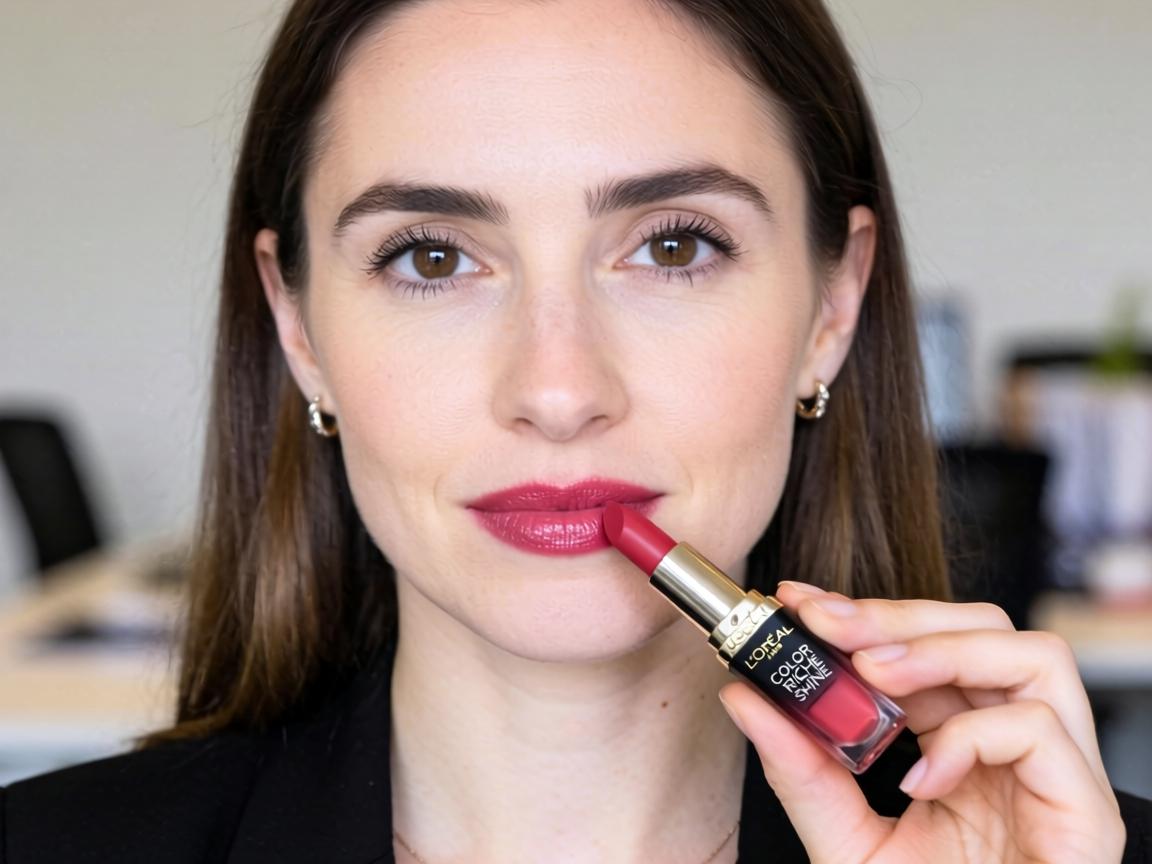 Does L'Oreal Color Riche Shine Lipstick's Signature Rose Scent Trigger Allergies During Daily Office Wear_