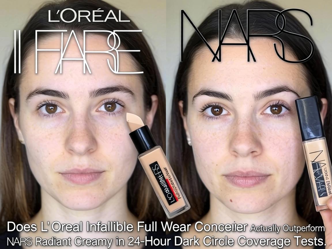 Does L'Oréal Infallible Full Wear Concealer Actually Outperform NARS Radiant Creamy in 24-Hour Dark Circle Coverage Tests_
