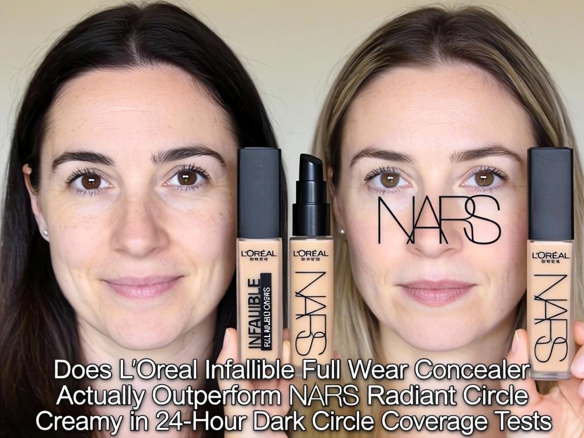 Does L'Oréal Infallible Full Wear Concealer Actually Outperform NARS Radiant Creamy in 24-Hour Dark Circle Coverage Tests_