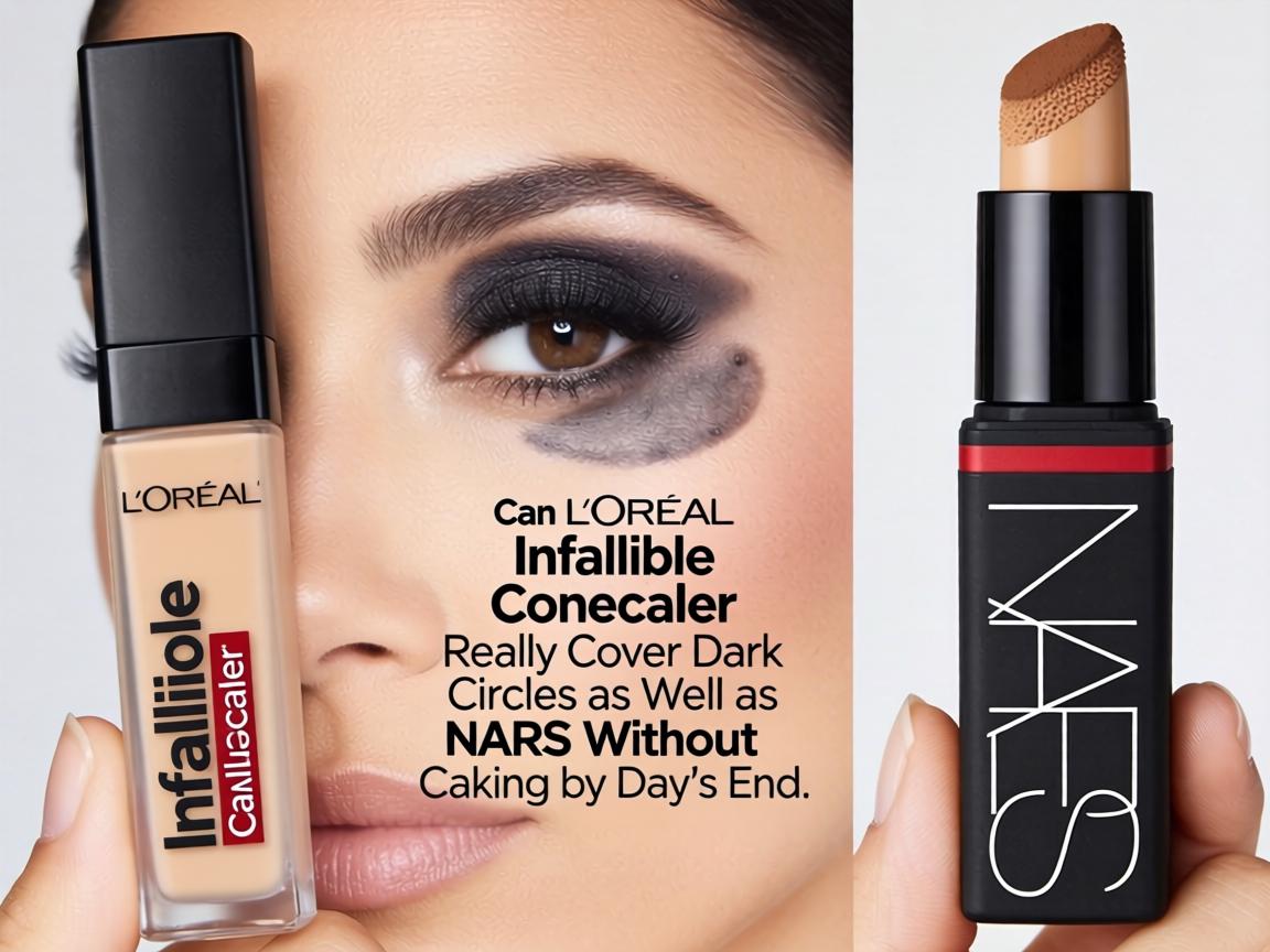 Can L'Oreal Infallible Concealer Really Cover Dark Circles as Well as NARS Without Caking by Day's End_