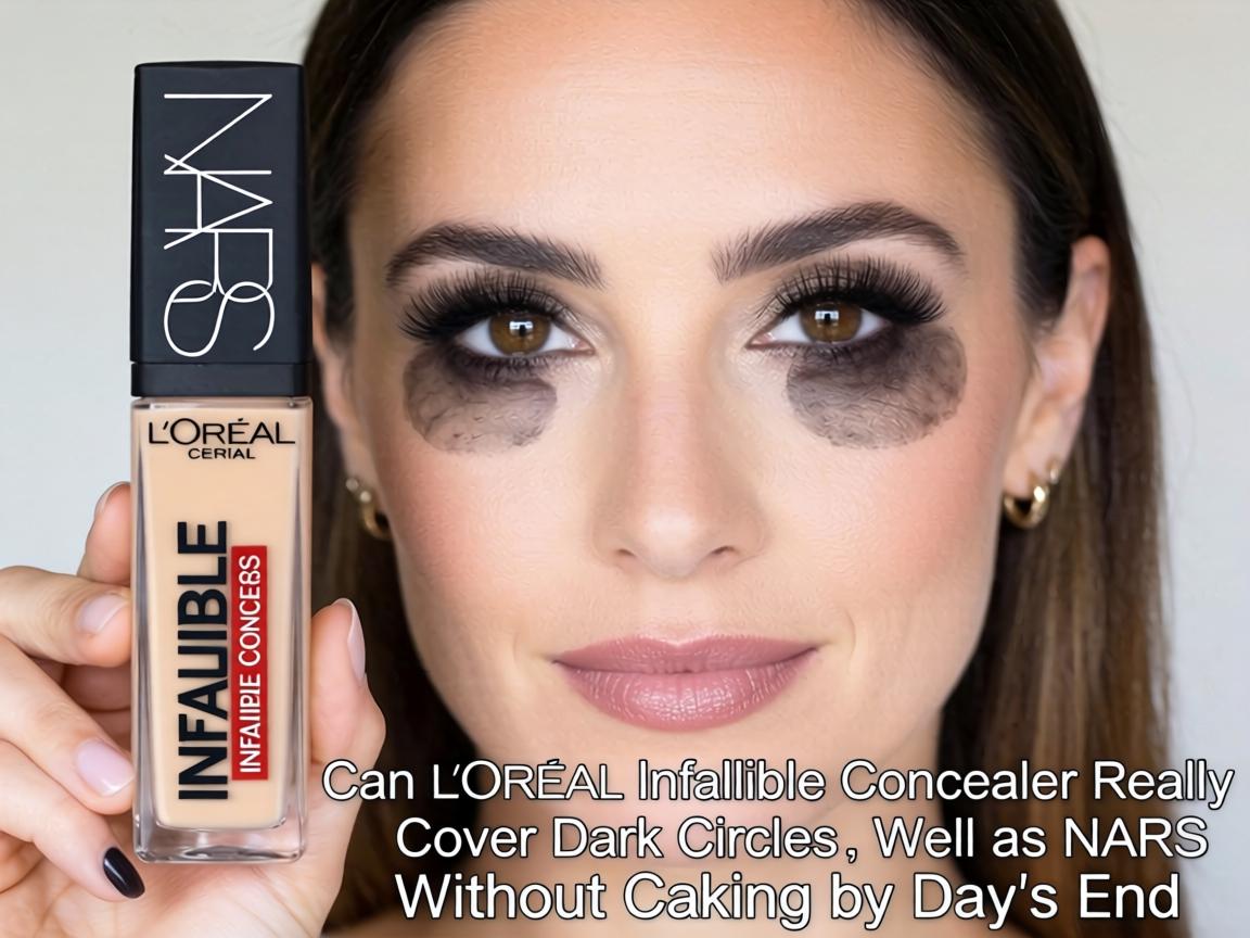 Can L'Oreal Infallible Concealer Really Cover Dark Circles as Well as NARS Without Caking by Day's End_