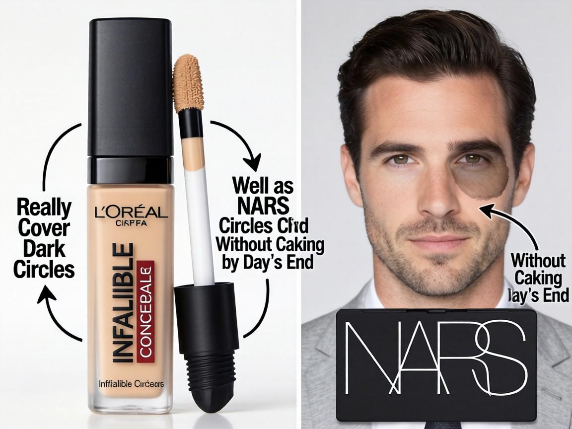 Can L'Oreal Infallible Concealer Really Cover Dark Circles as Well as NARS Without Caking by Day's End_