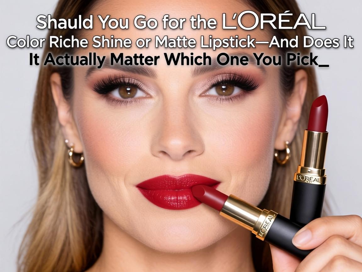 Should You Go for the L'Oréal Color Riche Shine or Matte Lipstick—And Does It Actually Matter Which One You Pick_