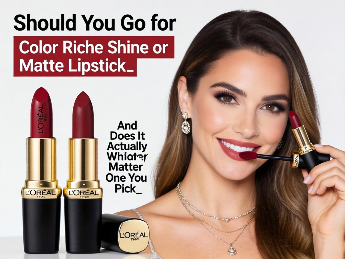 Should You Go for the L'Oréal Color Riche Shine or Matte Lipstick—And Does It Actually Matter Which One You Pick_