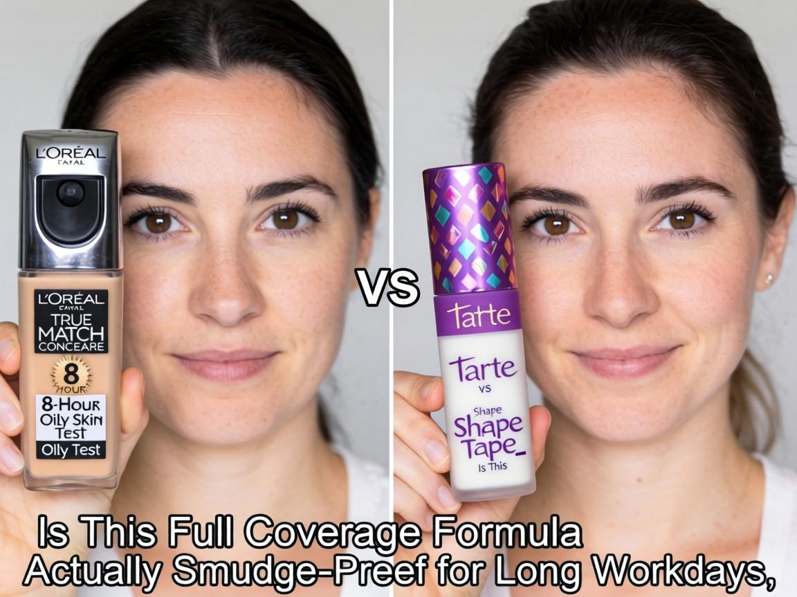 L'Oréal True Match Concealer 8-Hour Oily Skin Test vs Tarte Shape Tape_ Is This $9 Full Coverage Formula Actually Smudge-Proof for Long Workdays_
