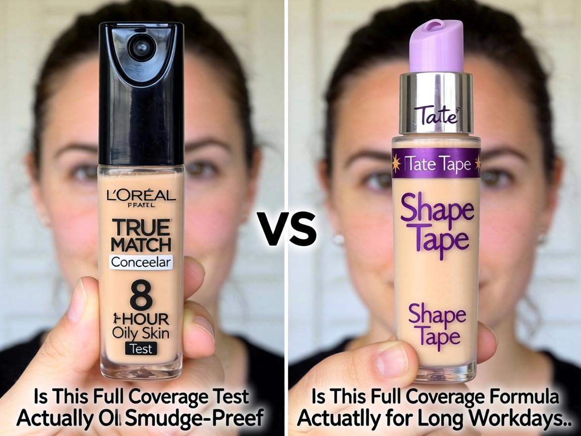 L'Oréal True Match Concealer 8-Hour Oily Skin Test vs Tarte Shape Tape_ Is This $9 Full Coverage Formula Actually Smudge-Proof for Long Workdays_