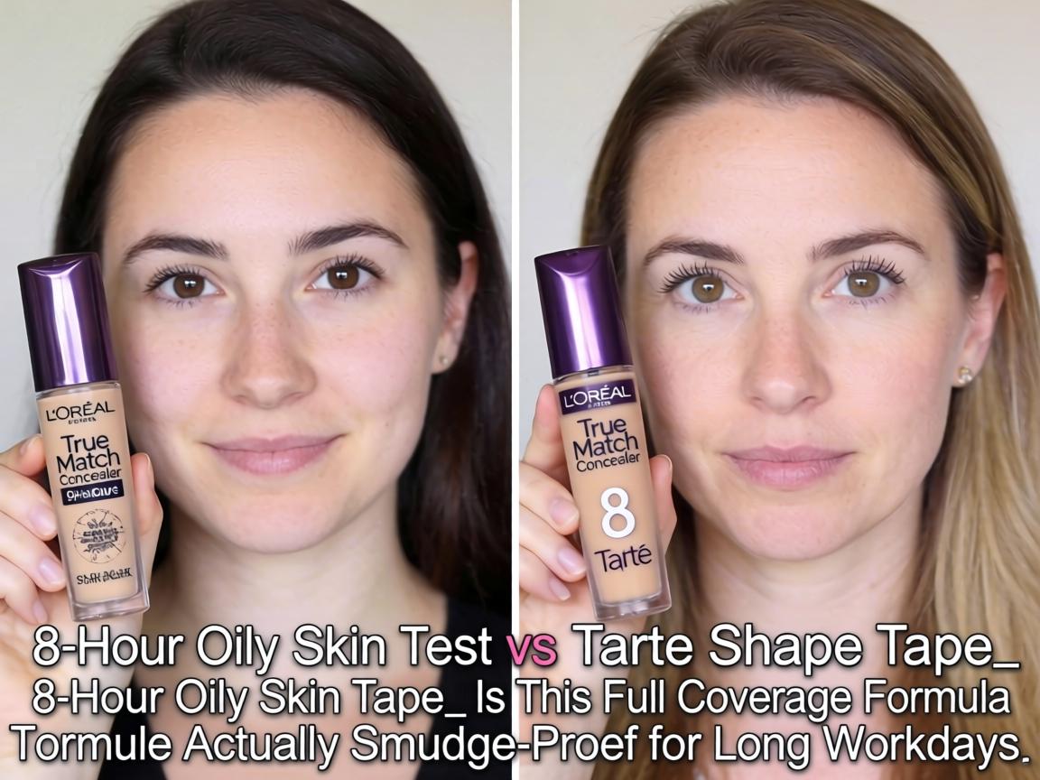 L'Oréal True Match Concealer 8-Hour Oily Skin Test vs Tarte Shape Tape_ Is This $9 Full Coverage Formula Actually Smudge-Proof for Long Workdays_