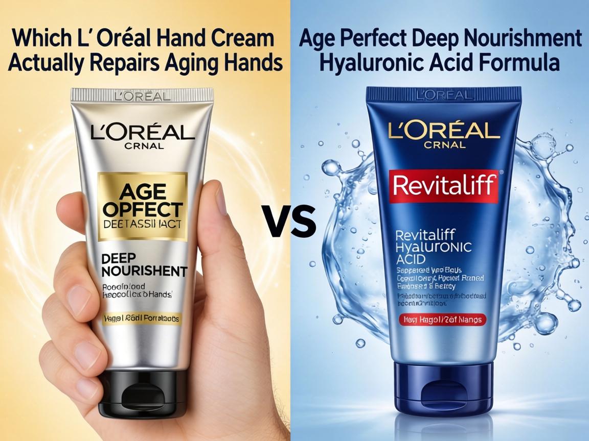 Which L'Oréal Hand Cream Actually Repairs Aging Hands_ Age Perfect Deep Nourishment vs Revitalift Hyaluronic Acid Formula