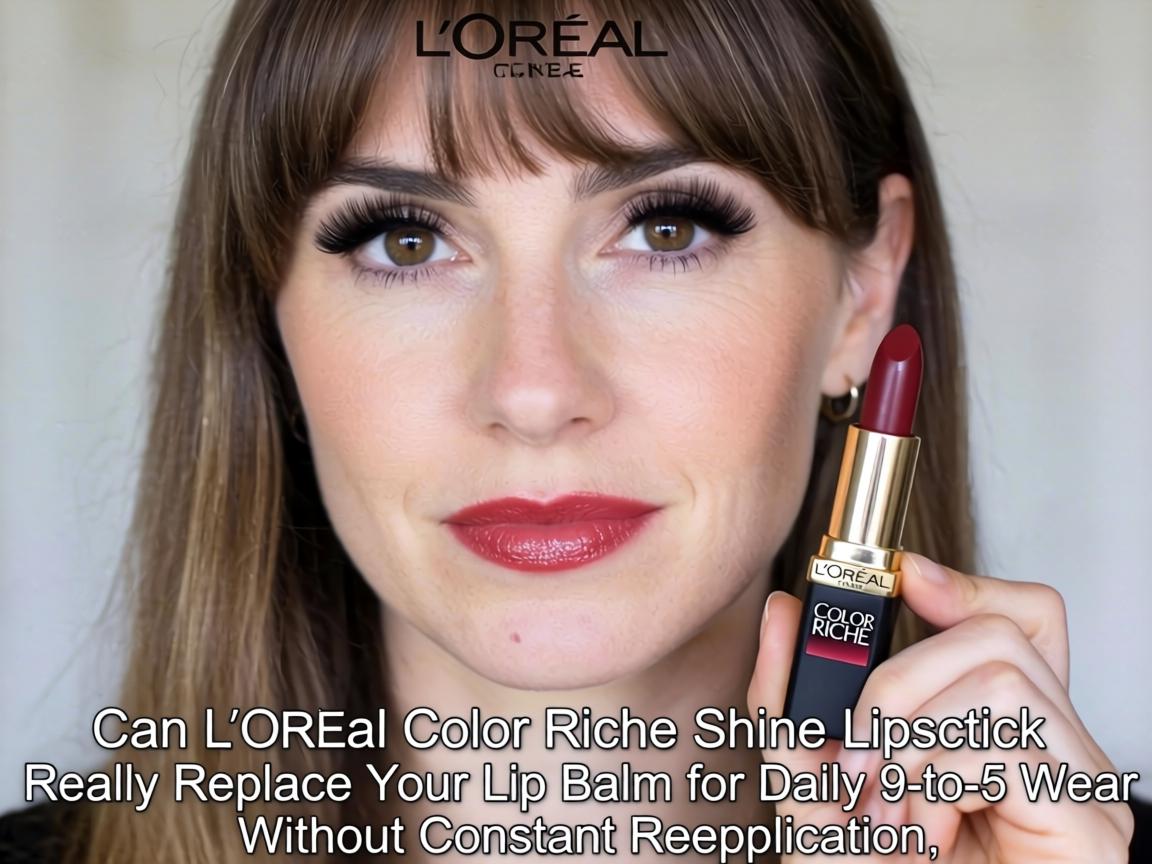 Can L'Oreal Color Riche Shine Lipstick Really Replace Your Lip Balm for Daily 9-to-5 Wear Without Constant Reapplication_