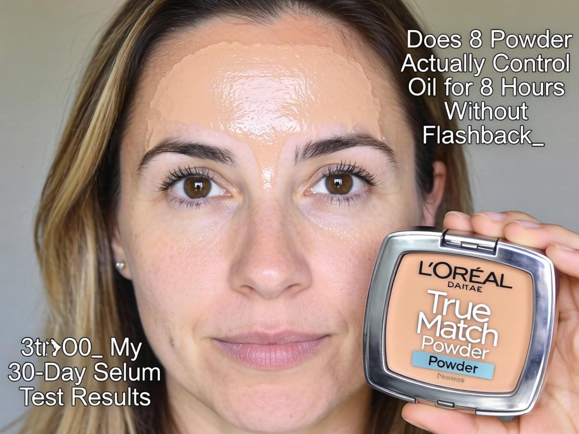 Does L'Oréal True Match Powder Actually Control Oil for 8 Hours Without Flashback_ My 30-Day Sebum Test Results