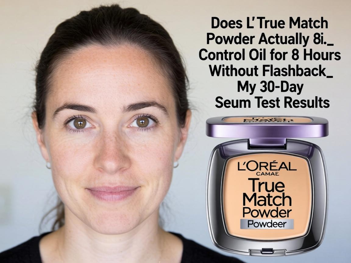Does L'Oréal True Match Powder Actually Control Oil for 8 Hours Without Flashback_ My 30-Day Sebum Test Results