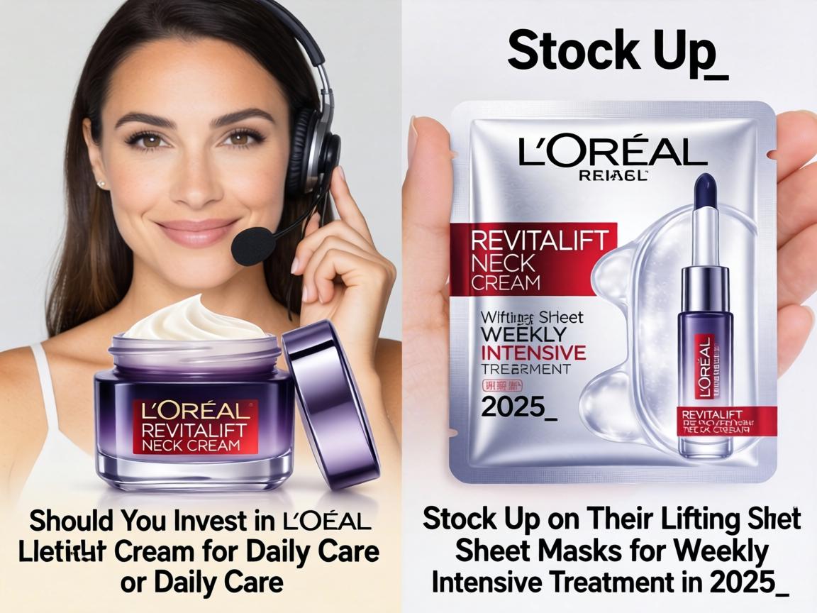 Should You Invest in L'Oreal Revitalift Neck Cream for Daily Care or Stock Up on Their Lifting Sheet Masks for Weekly Intensive Treatment in 2025_