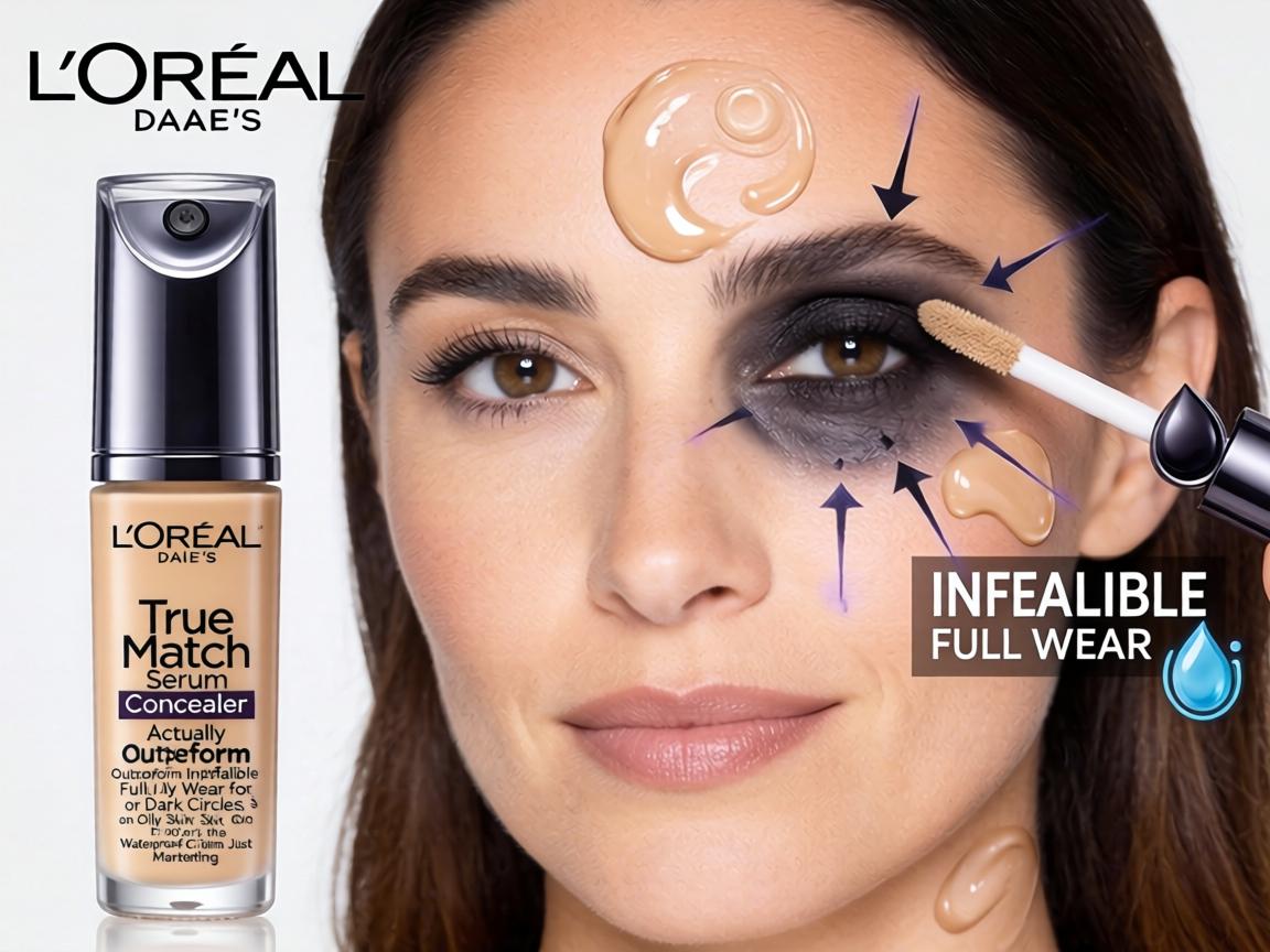 Does L'Oréal's True Match Serum Concealer Actually Outperform Infallible Full Wear for Dark Circles on Oily Skin or Is the Waterproof Claim Just Marketing_