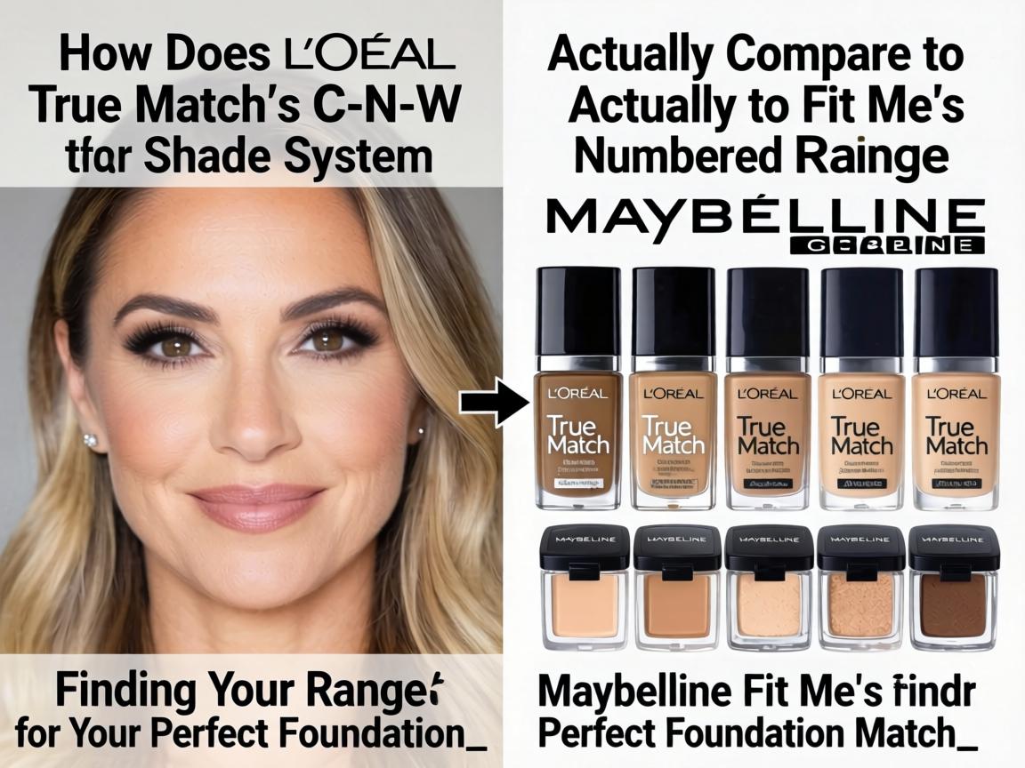 How Does L'Oreal True Match's C-N-W Shade System Actually Compare to Maybelline Fit Me's Numbered Range for Finding Your Perfect Foundation Match_