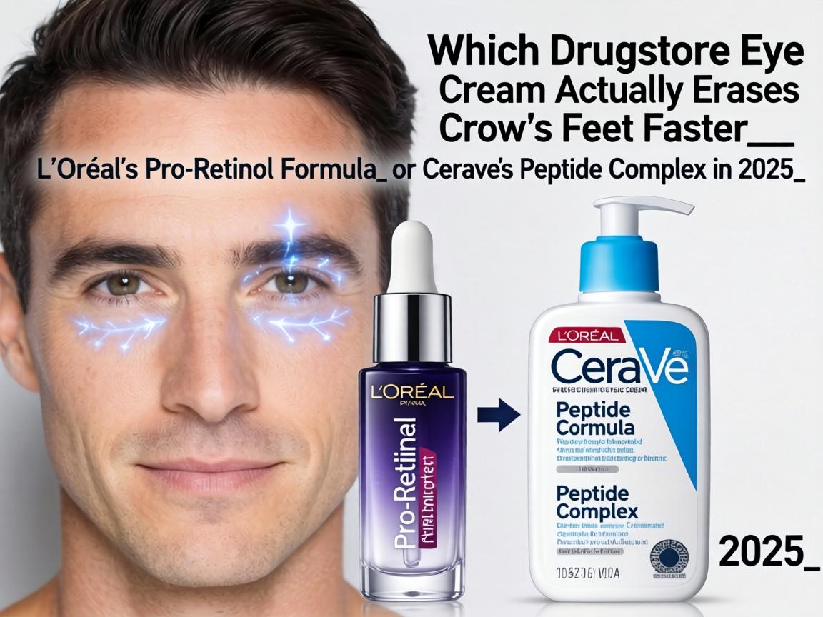 Which Drugstore Eye Cream Actually Erases Crow's Feet Faster_ L'Oréal's Pro-Retinol Formula or CeraVe's Peptide Complex in 2025_