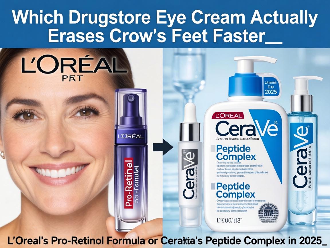 Which Drugstore Eye Cream Actually Erases Crow's Feet Faster_ L'Oréal's Pro-Retinol Formula or CeraVe's Peptide Complex in 2025_