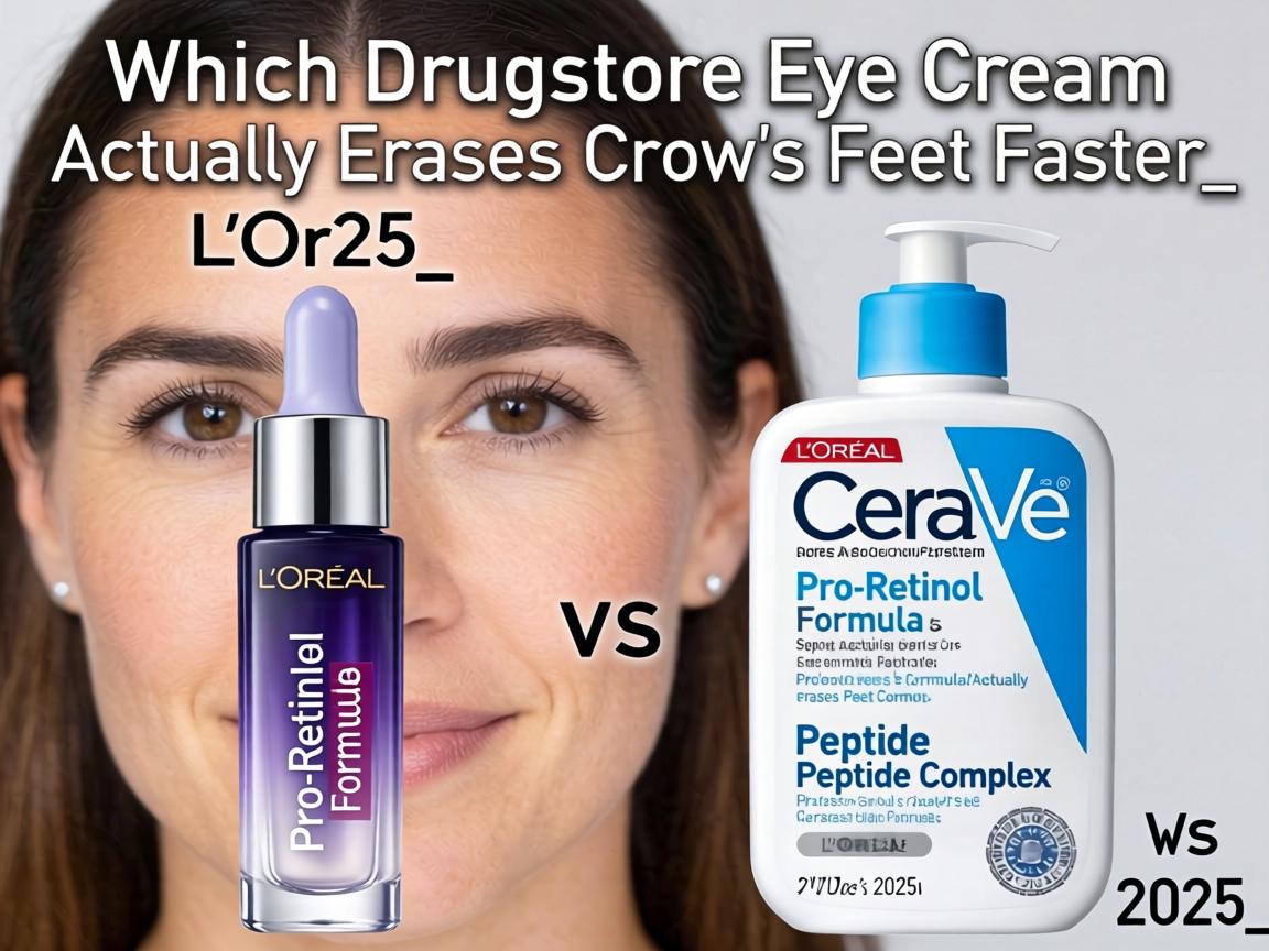 Which Drugstore Eye Cream Actually Erases Crow's Feet Faster_ L'Oréal's Pro-Retinol Formula or CeraVe's Peptide Complex in 2025_