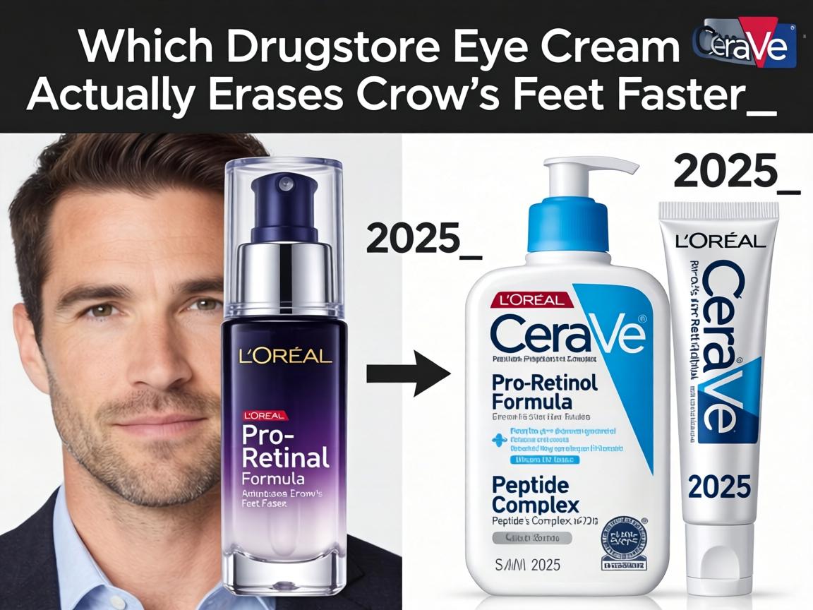 Which Drugstore Eye Cream Actually Erases Crow's Feet Faster_ L'Oréal's Pro-Retinol Formula or CeraVe's Peptide Complex in 2025_