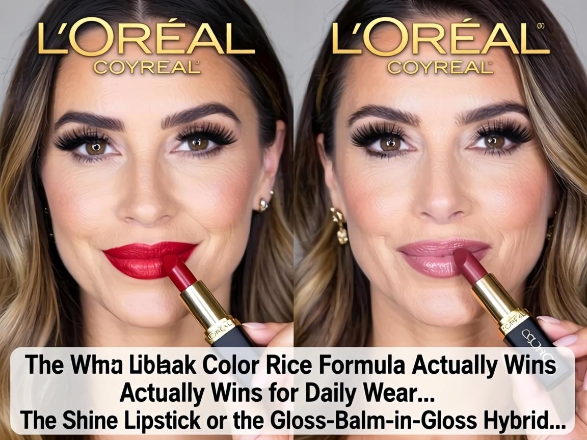 Which L'Oreal Color Riche Formula Actually Wins for Daily Wear_ The Shine Lipstick or the Gloss Balm-in-Gloss Hybrid_