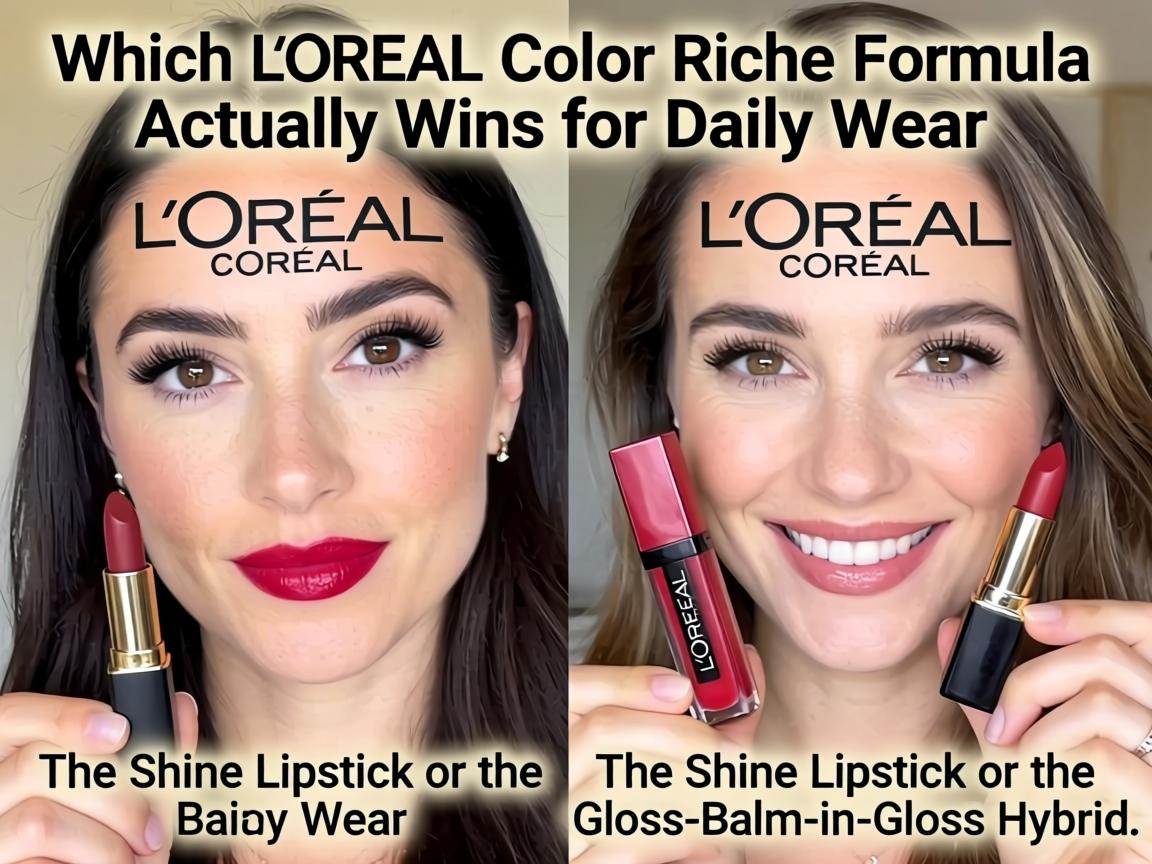 Which L'Oreal Color Riche Formula Actually Wins for Daily Wear_ The Shine Lipstick or the Gloss Balm-in-Gloss Hybrid_