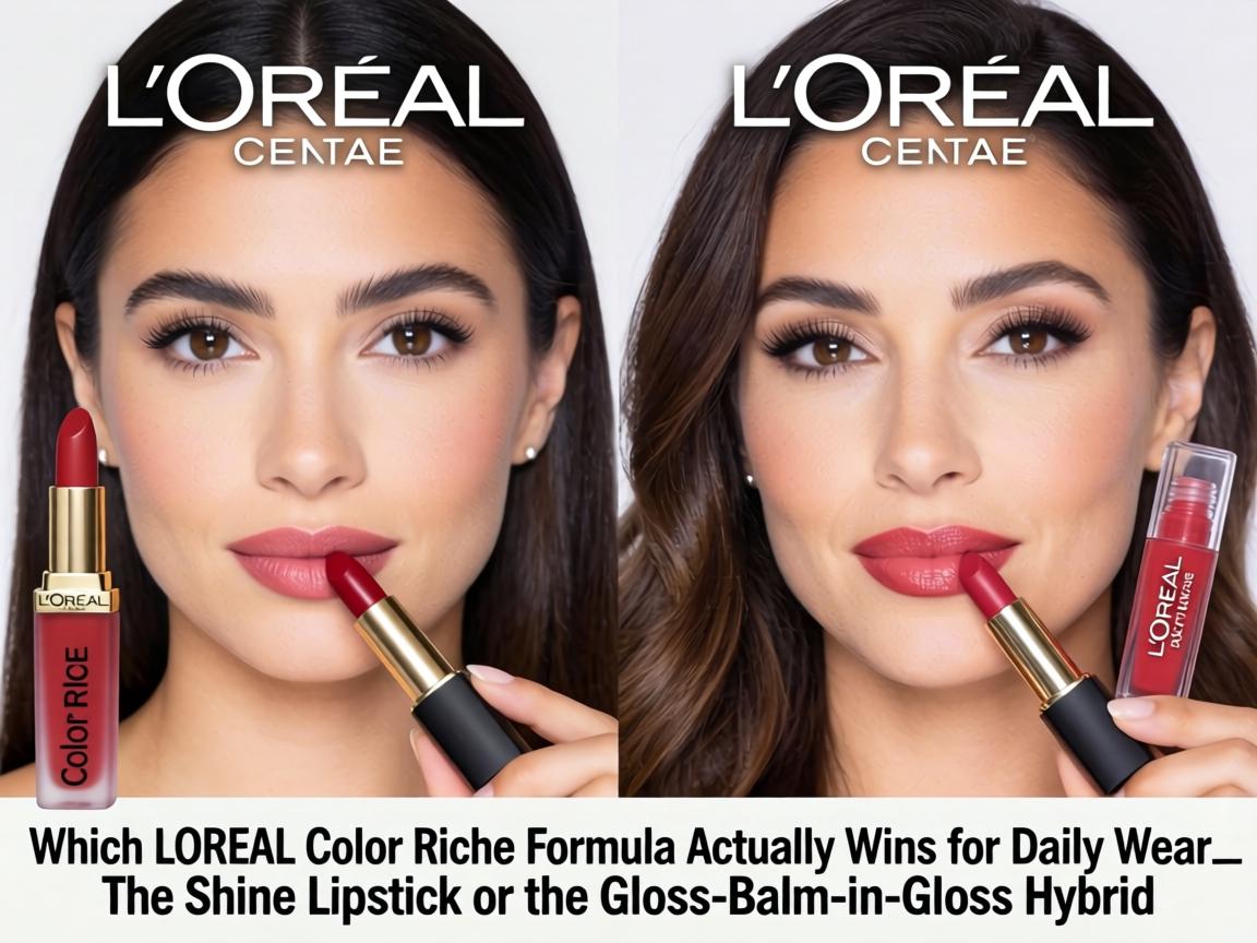 Which L'Oreal Color Riche Formula Actually Wins for Daily Wear_ The Shine Lipstick or the Gloss Balm-in-Gloss Hybrid_