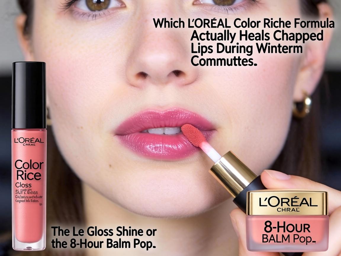 Which L'Oreal Color Riche Formula Actually Heals Chapped Lips During Winter Commutes_ The Le Gloss Shine or the 8-Hour Balm Pop_