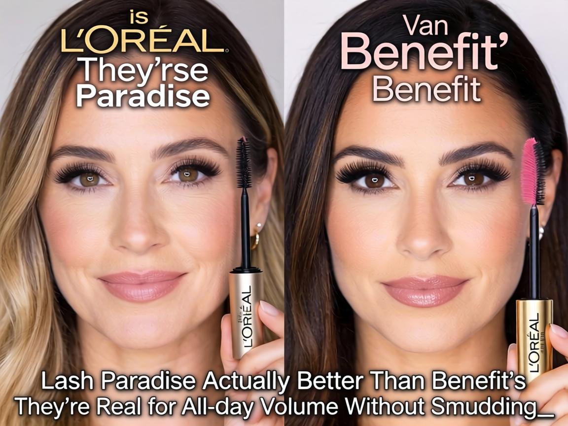 Is L'Oreal's $10 Lash Paradise Actually Better Than Benefit's $27 They're Real for All-Day Volume Without Smudging_