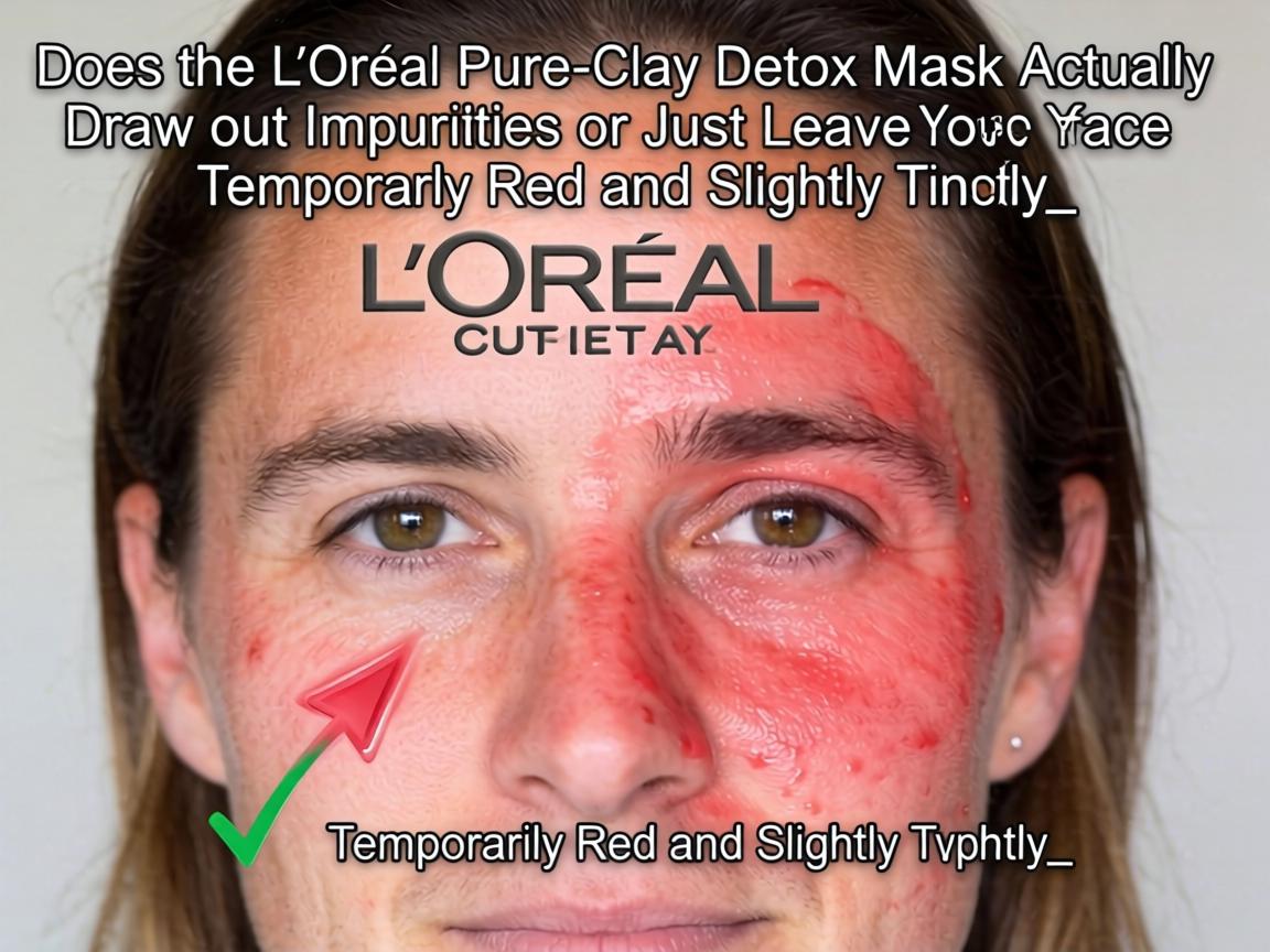 Does the L'Oréal Pure-Clay Detox Mask Actually Draw Out Impurities or Just Leave Your Face Temporarily Red and Slightly Tingly_