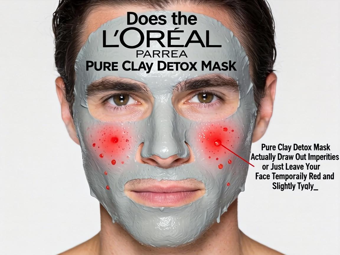 Does the L'Oréal Pure-Clay Detox Mask Actually Draw Out Impurities or Just Leave Your Face Temporarily Red and Slightly Tingly_