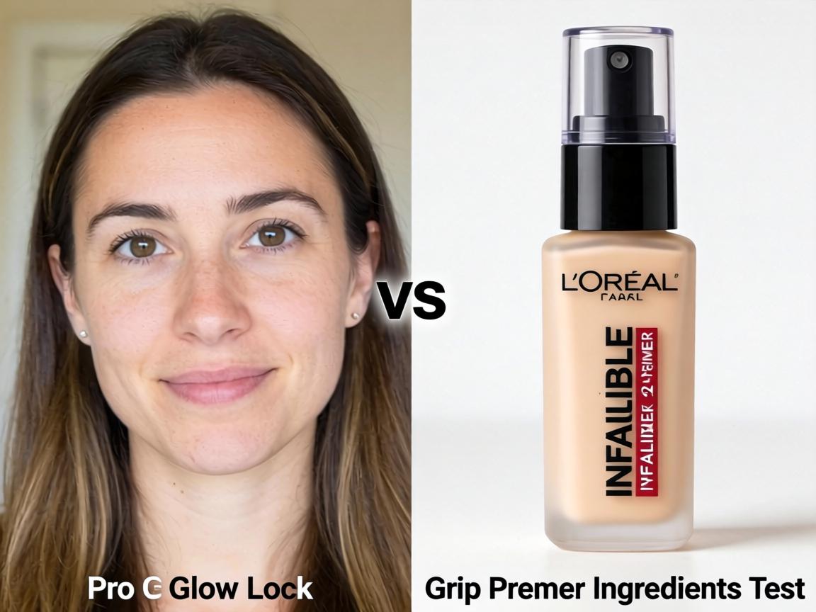 Which L'Oréal Infallible Primer Actually Locks Makeup for 12 Hours_ Pro Glow Lock vs Grip Primer Ingredients Test