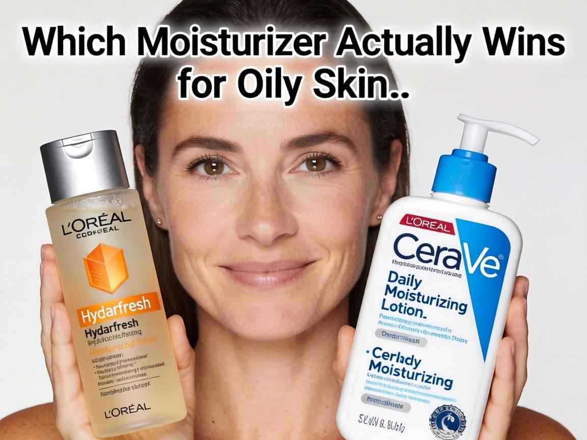 Which Moisturizer Actually Wins for Oily Skin_ L’Oréal Hydrafresh or CeraVe Daily Moisturizing Lotion_