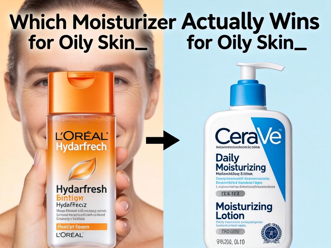 Which Moisturizer Actually Wins for Oily Skin_ L’Oréal Hydrafresh or CeraVe Daily Moisturizing Lotion_