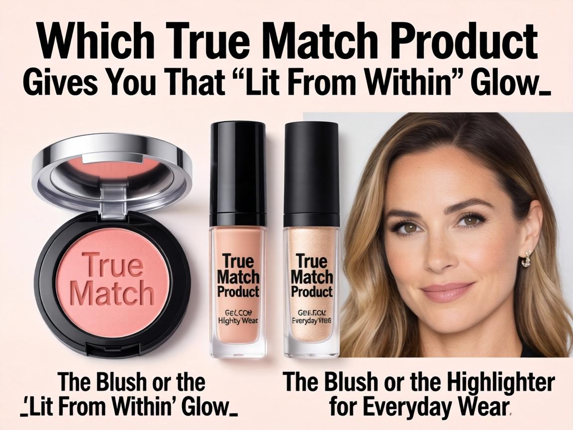 Which True Match Product Gives You That _Lit From Within_ Glow_ The Blush or the Highlighter for Everyday Wear_