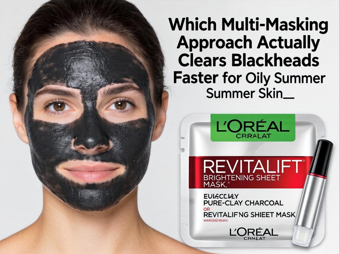 Which Multi-Masking Approach Actually Clears Blackheads Faster for Oily Summer Skin_ L'Oréal Pure-Clay Charcoal or Revitalift Brightening Sheet Mask_